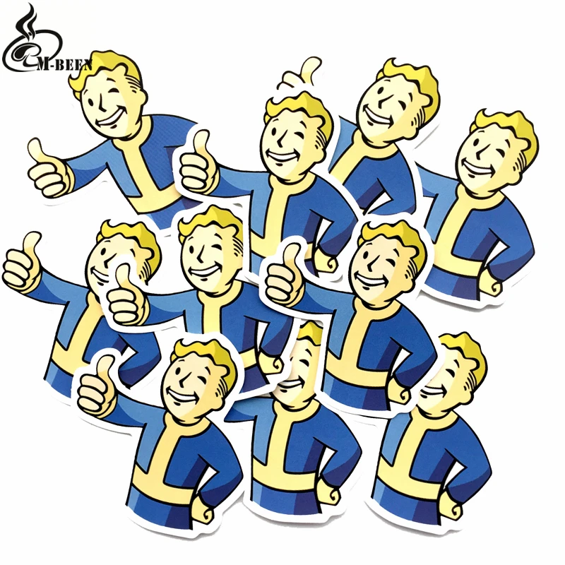 50 шт./лот Fallout Game Comic Part 1 ПВХ Милые Мультяшные наклейки для чемодана скейтборда