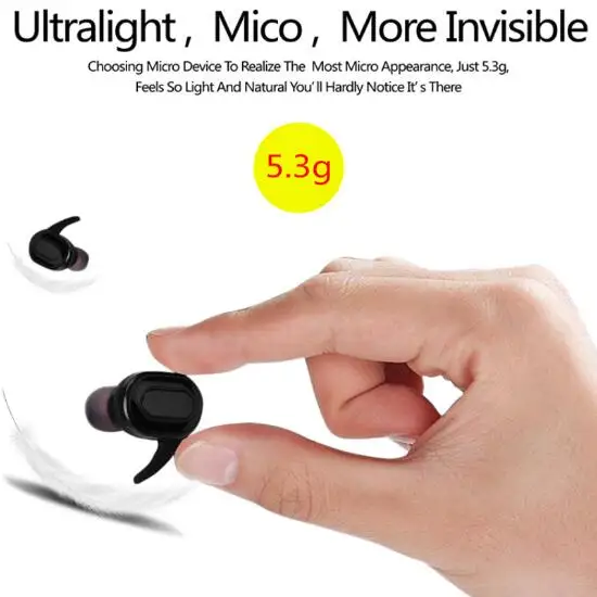 Спортивные Беспроводной наушники Mini Bluetooth с микрофоном Зарядное устройство box