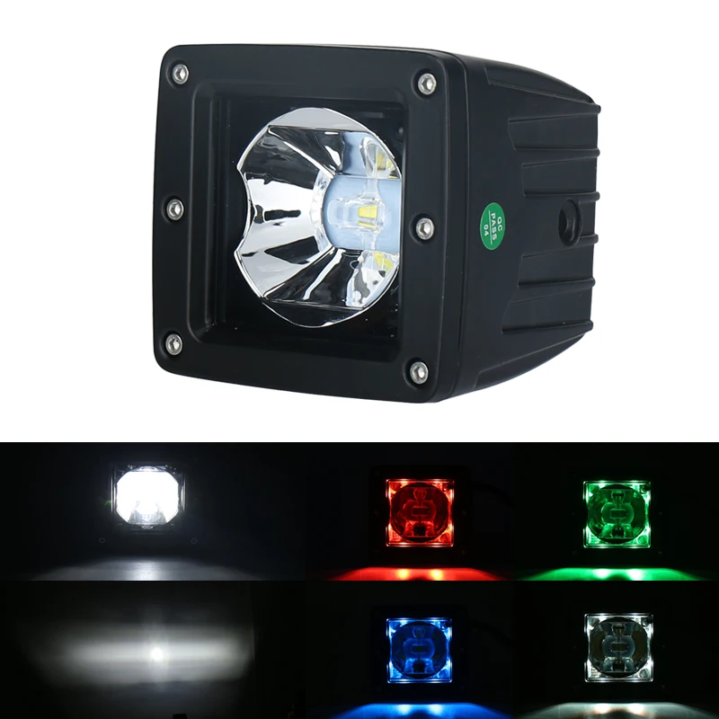 18 Вт Автомобильный светодиодный рабочий светильник RGB прожектор 12 В Светодиодная