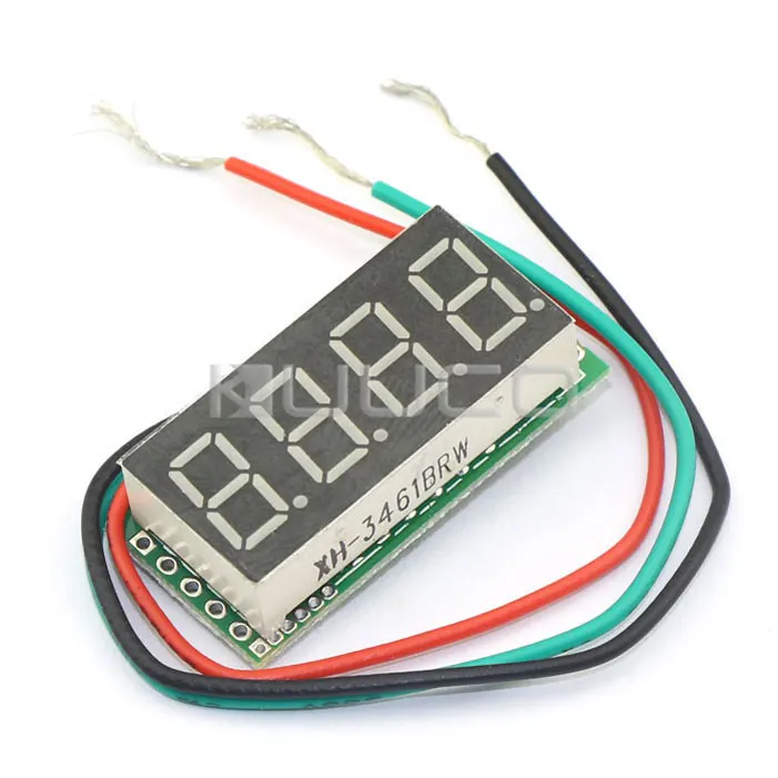 Ультра маленький измеритель напряжения постоянного тока 0 ~ 30 В Красный