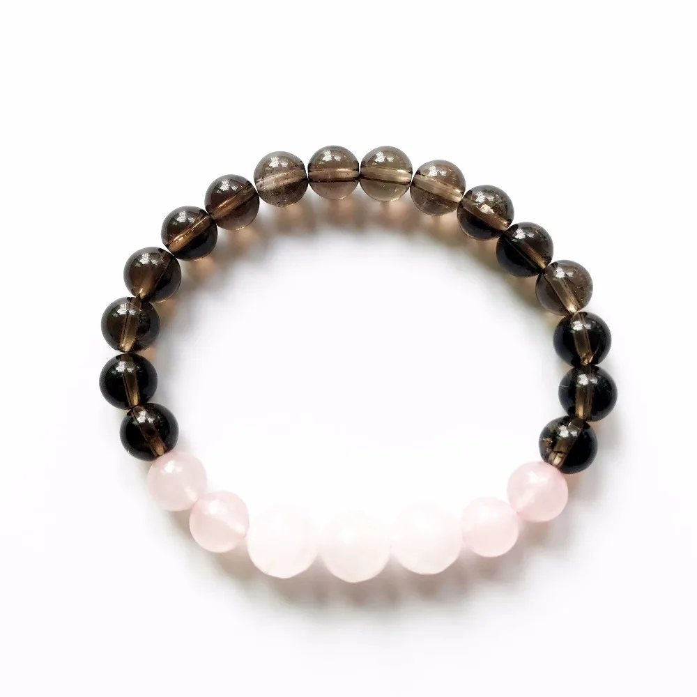 Модный браслет из натурального серого хрусталя браслеты для йоги Mala Beads