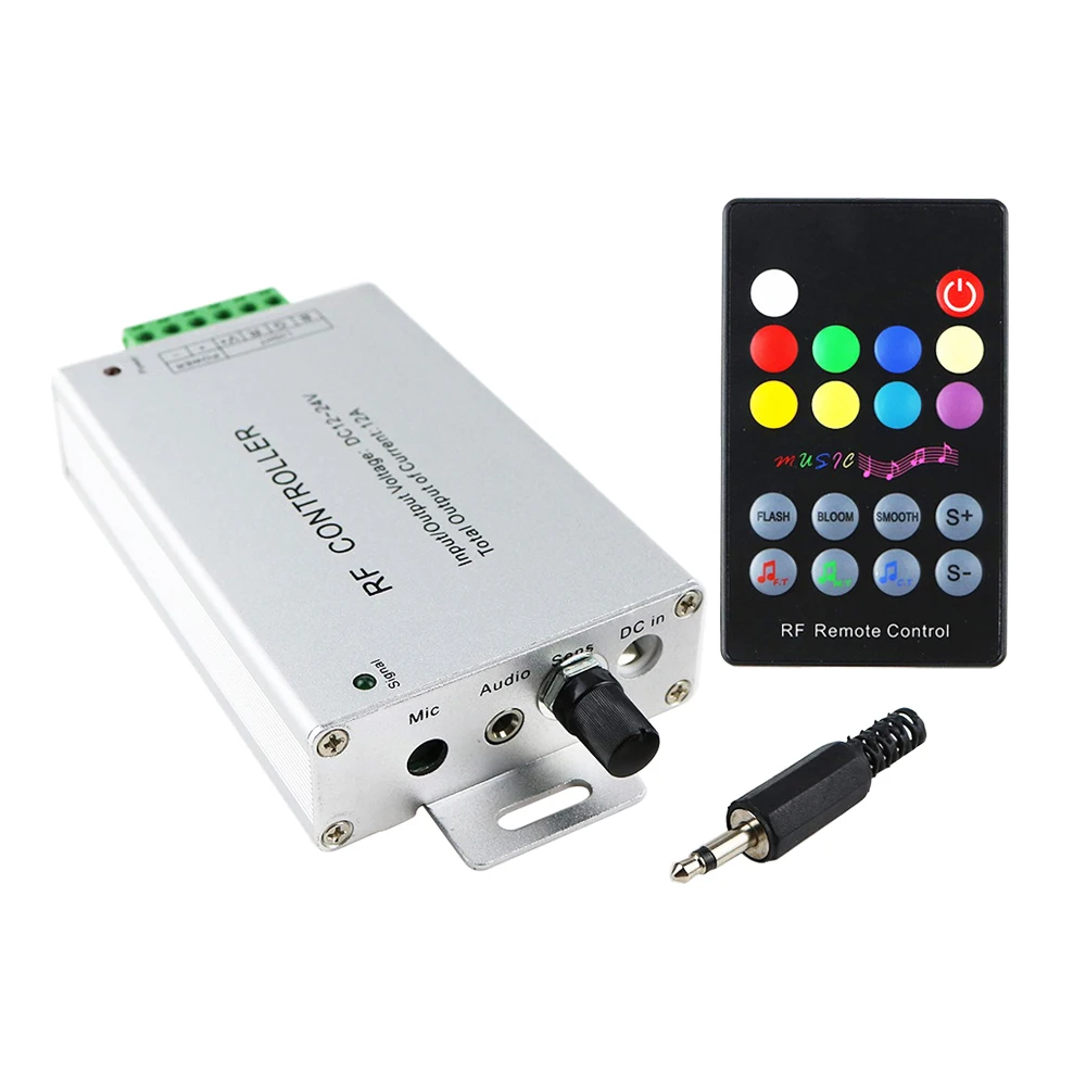 Светодиодный контроллер прослушивания музыки 12v 24v RGB светодиодный полосы