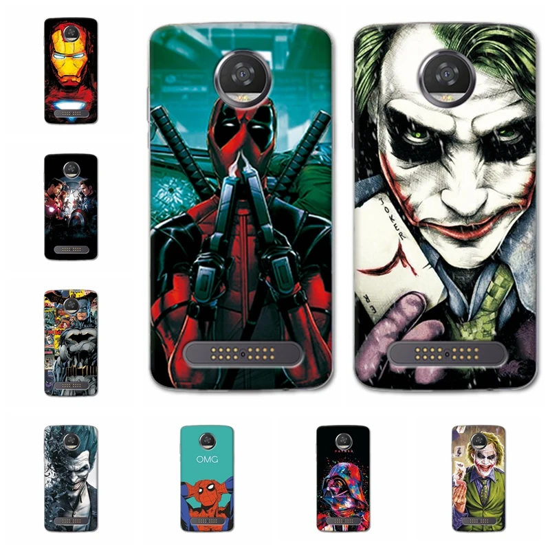 Очаровательный чехол для телефона Marvel Hero Captain America Motorola Moto Z2 Play Железный человек