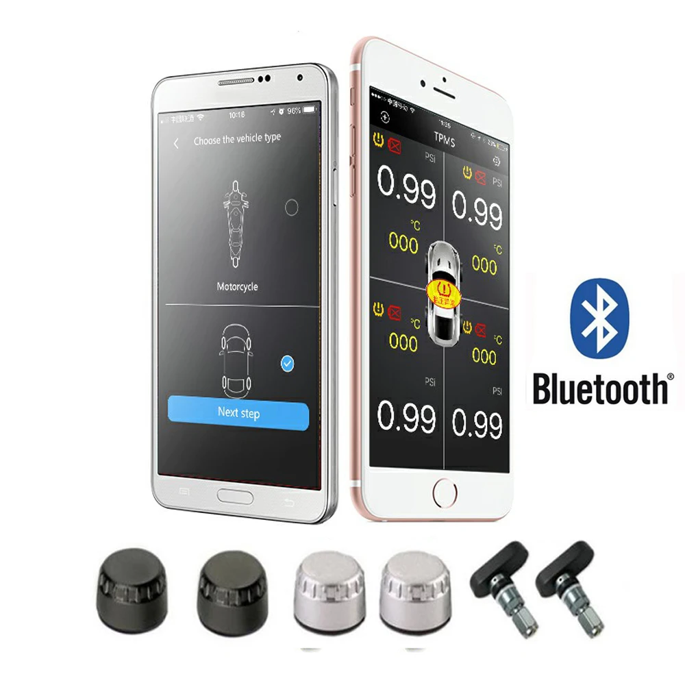 Сигнализация для шин мотоцикла 2 сенсора система TPMS внешняя внутренняя