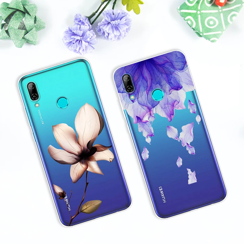 Чехол для Huawei P Smart 2019 6 21 дюймов прозрачный ТПУ с рисунком силиконовые чехлы
