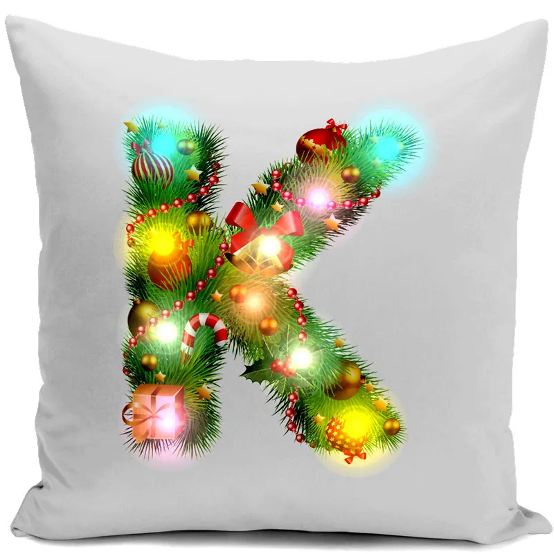 Набор подушек в скандинавском стиле с надписью на рождественскую елку для