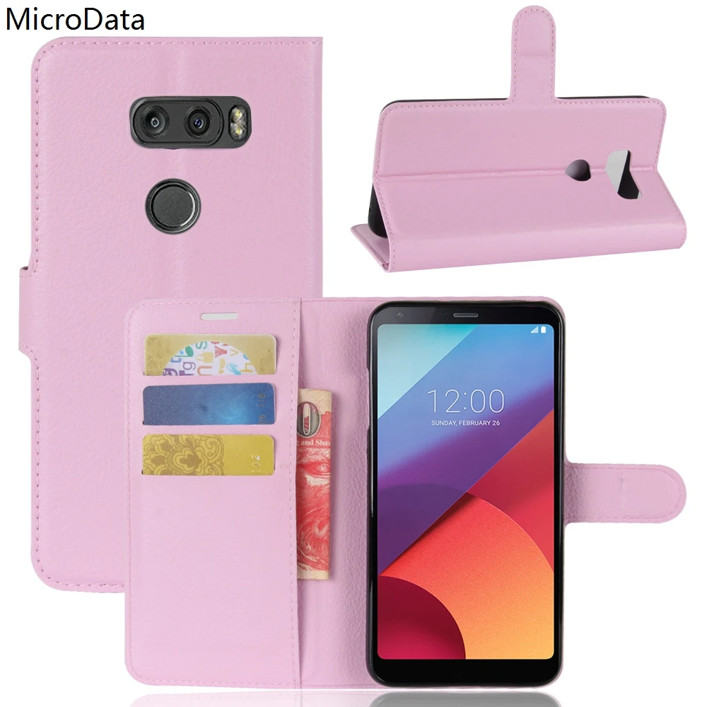 Роскошный флип чехол из искусственной кожи для LG V30 V 30 кожаный бумажник с