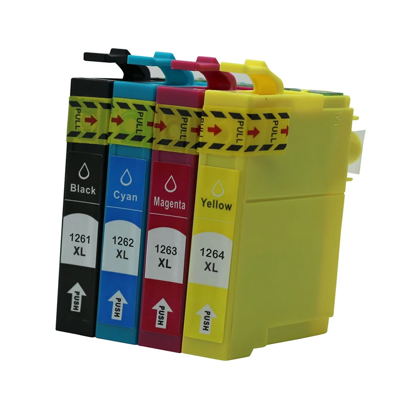 4 цвета 1 комплект совместимый картридж EPSON 126 чернильный T1261 для принтера 520/635|epson