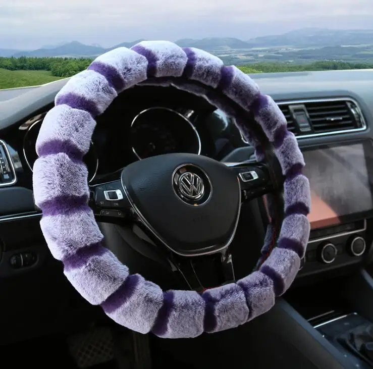 Бесплатная доставка новинка плюшевый автомобильный чехол на руль зимние