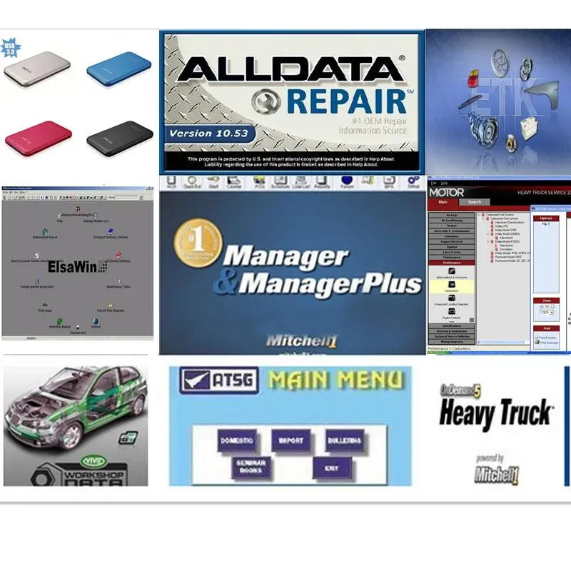 2019 лучшее программное обеспечение для ремонта авто Alldata 10 53 + mitchell ondemand всего 47в1 с