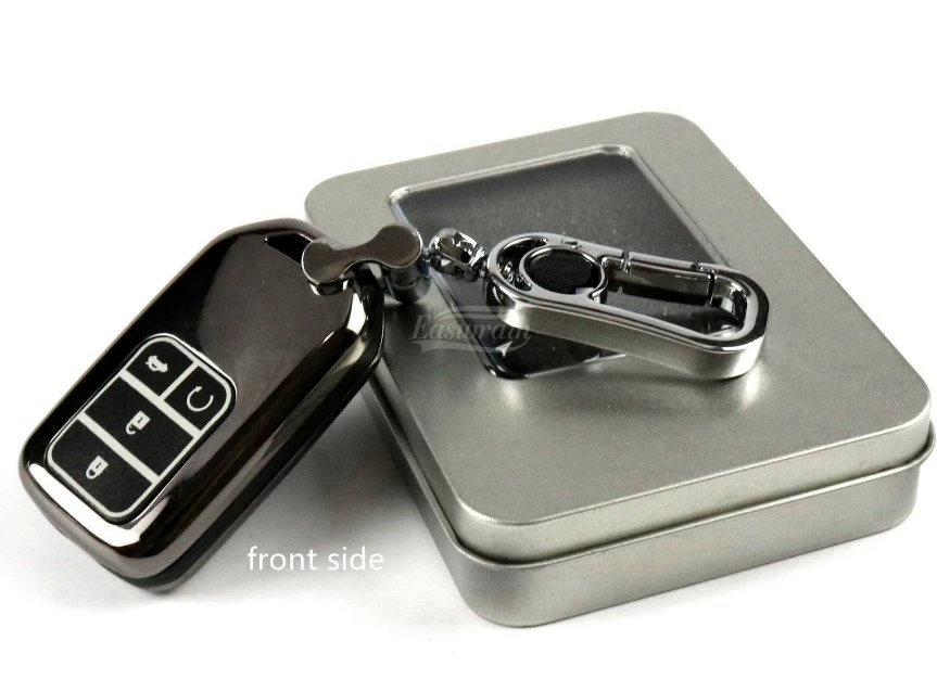 2018 новый автомобильный ТПУ + цинковый сплав брелок держатель для ключей цепь Honda