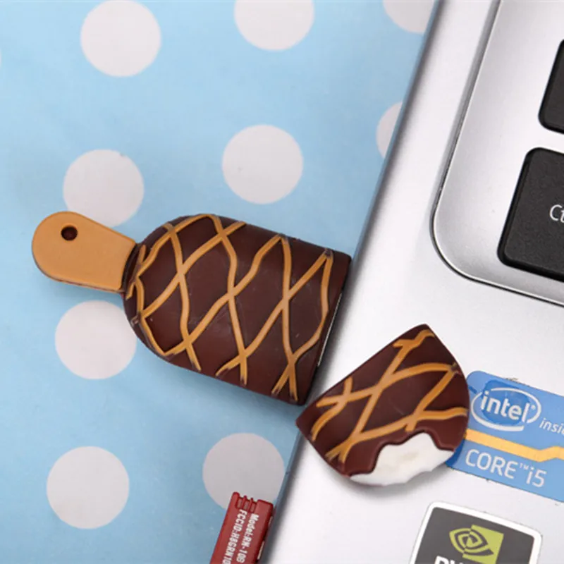 1 шт. usb флеш-накопитель мороженое 4g/8 gb/16 gb милый флеш-накопитель usb флеш-накопитель карта памяти U диск горячий подарок