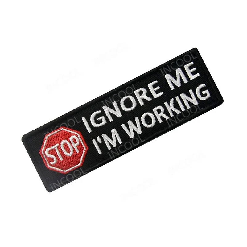 Service Dog Ignore Me I'm Working Embroidery Patch Military Patches Combat Tactical Appliques Embroidered Badges | Дом и сад