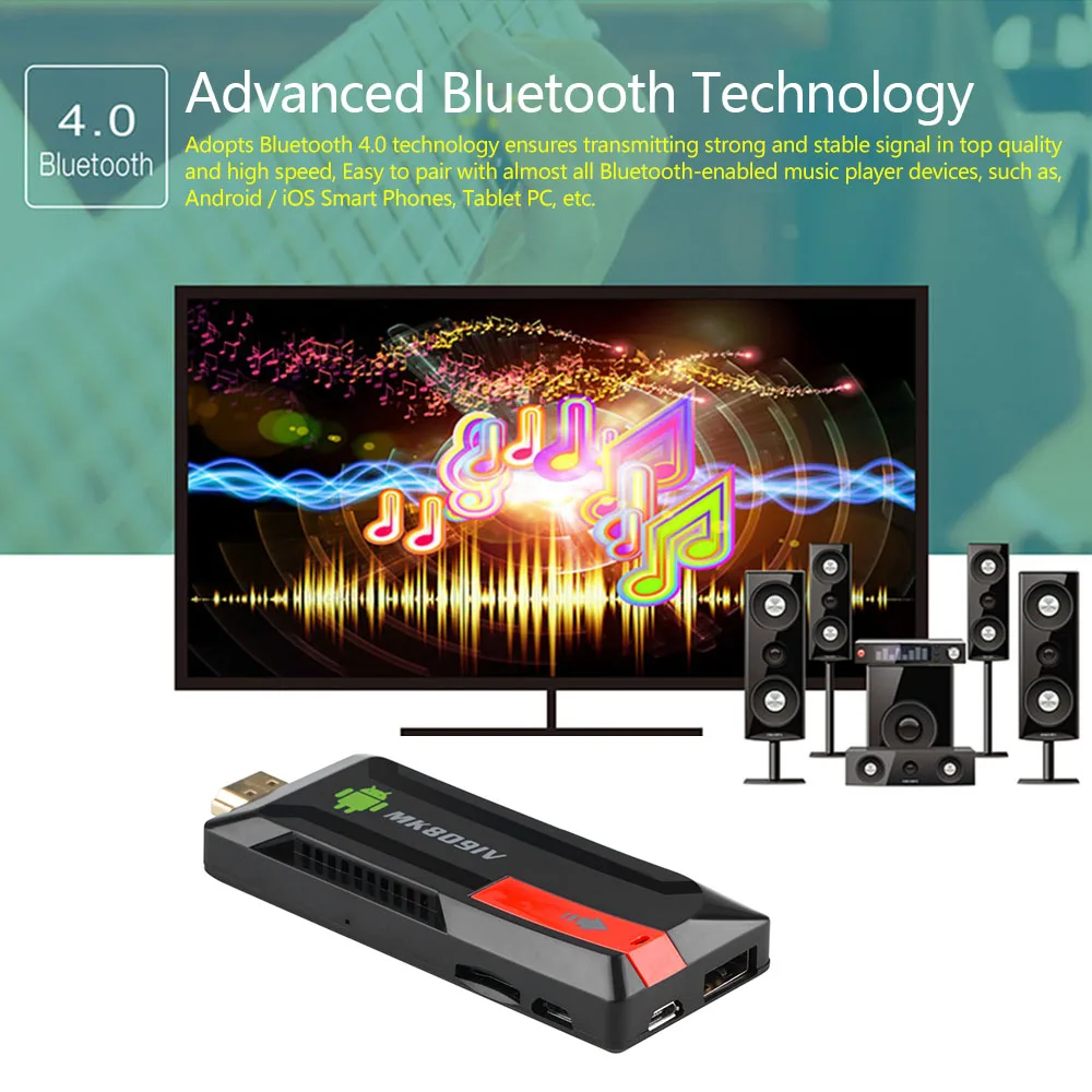 MK809 IV 2 ГБ 16 Android 7 1 TV stick RK3229 четырехъядерный 8 BT4.0 Dongle с 4K медиаплеером Поддержка
