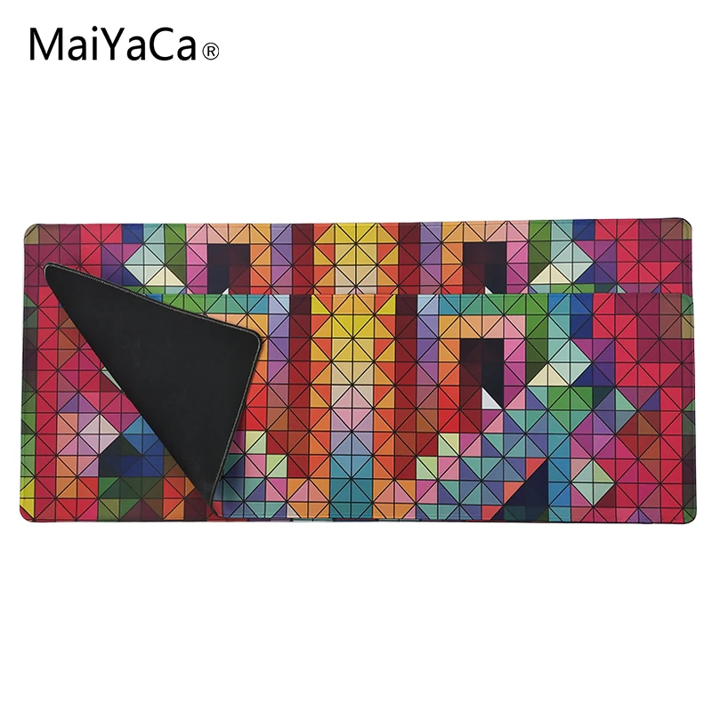 

Коврик для мыши MaiYaCa с геометрическими цветными блоками, большой игровой коврик для ноутбука