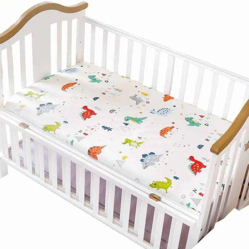 

2019 Multiple Colors Baby Bedding Sheets With Elastic Band Anti-slip Mattress Cover For Infant Crib Fitted Sheet 1 Piece
