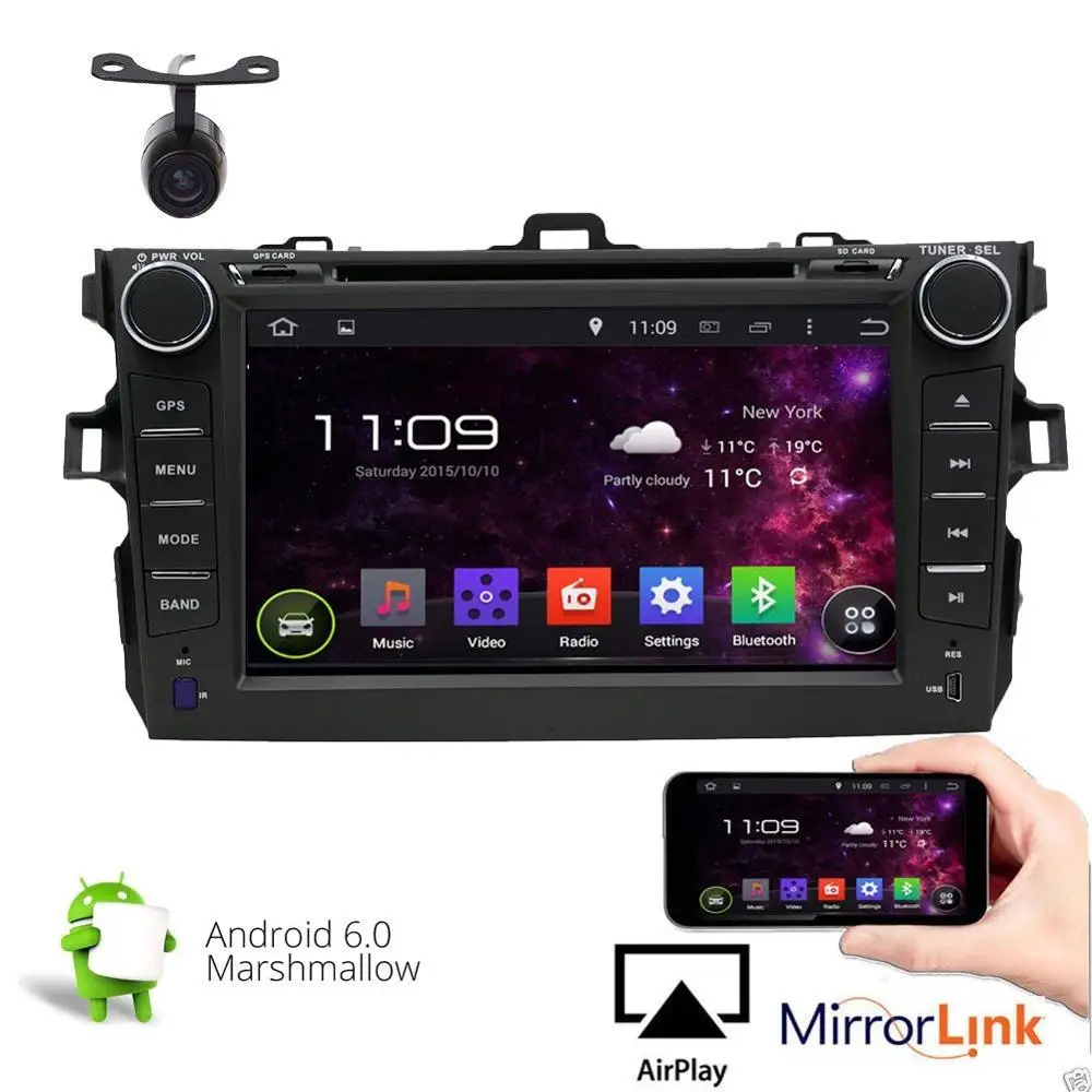 Quad-core GPS Car Stereo in Dash 7inch Android 6.0 System with Bluetooth Navigation FM AM RDS Autoradio Capaictive Multi-tou | Автомобили