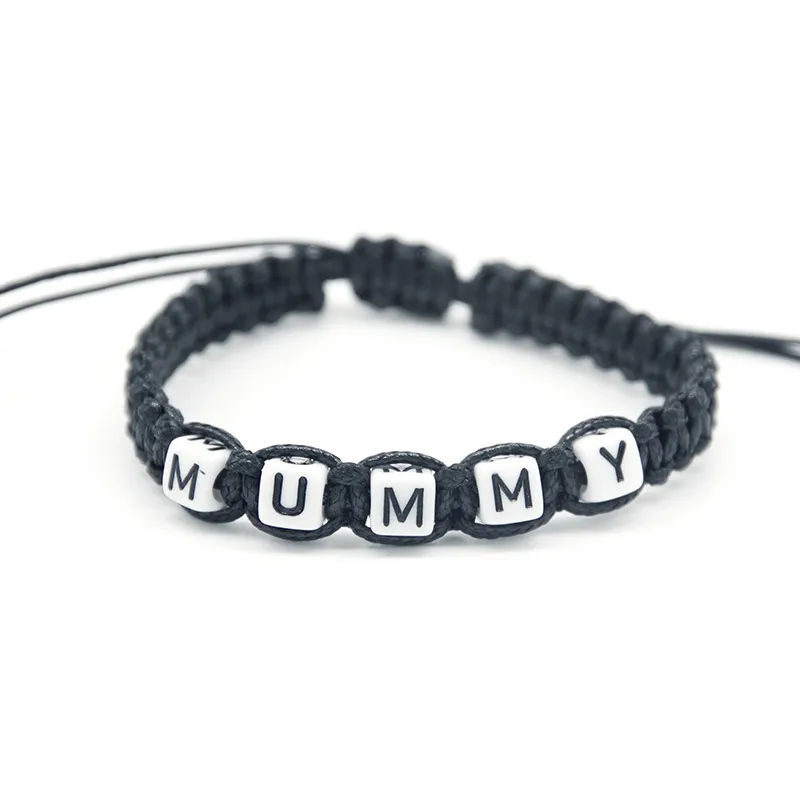 1 шт. милый браслет MUMMY для мамы бесконечность с надписью Wish регулируемый размер