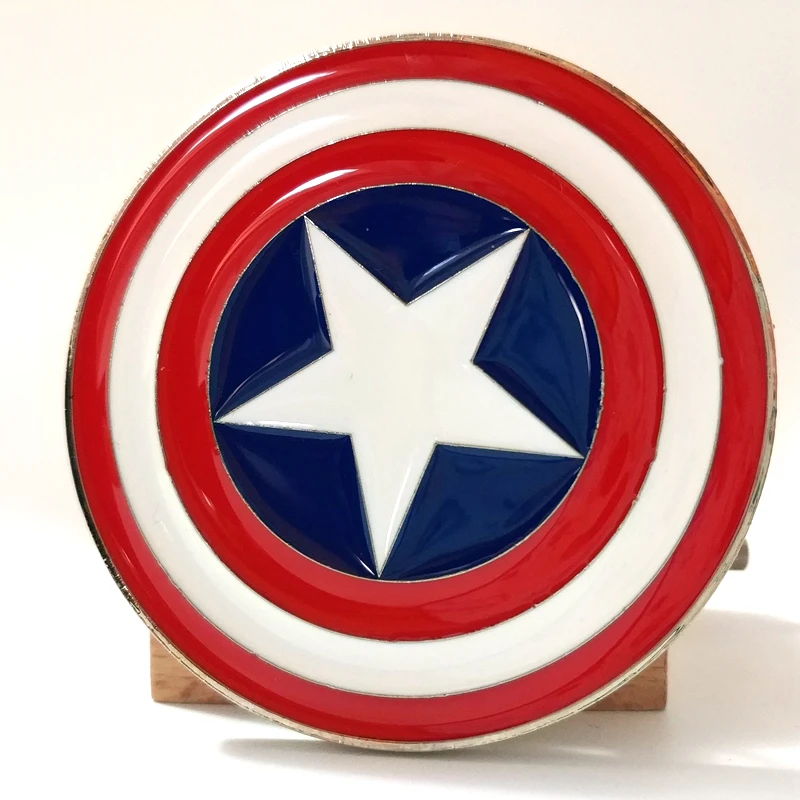 Пряжка для ремня Captain щит капитана Америка в стиле супергероев круглая