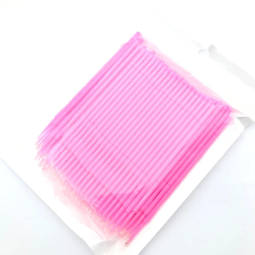 100 шт Одноразовые кисти для макияжа тампоны микрощетки наращивания ресниц