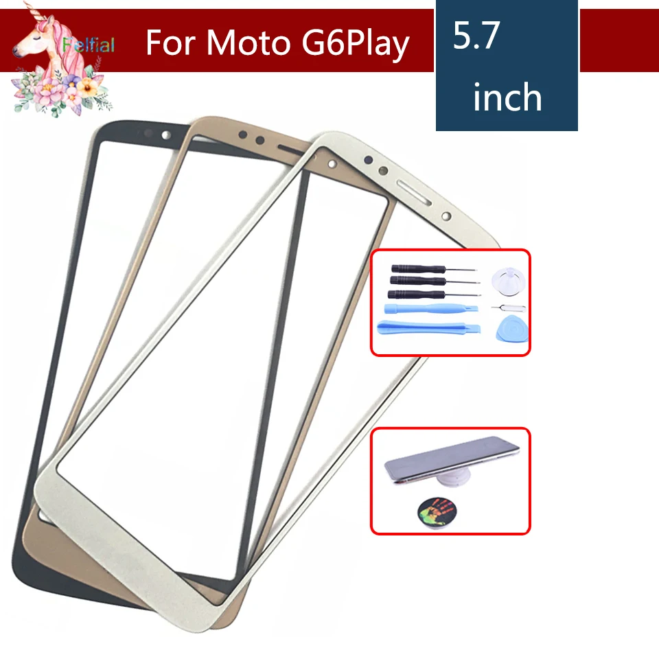 G6Play для Motorola G6 играть XT1922 XT1922-3 XT1922-4 Сенсорный экран передняя внешняя Стекло Панель объектив с увеличением без ЖК-дисплей Дисплей планшета 5,7"