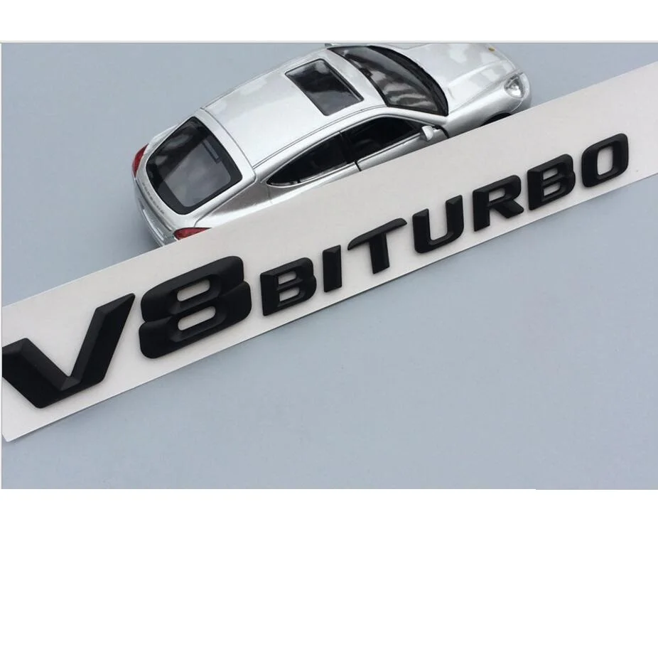 Хромированные матовые глянцевые черные красные буквы V8 BITURBO V8BITURBO значки для