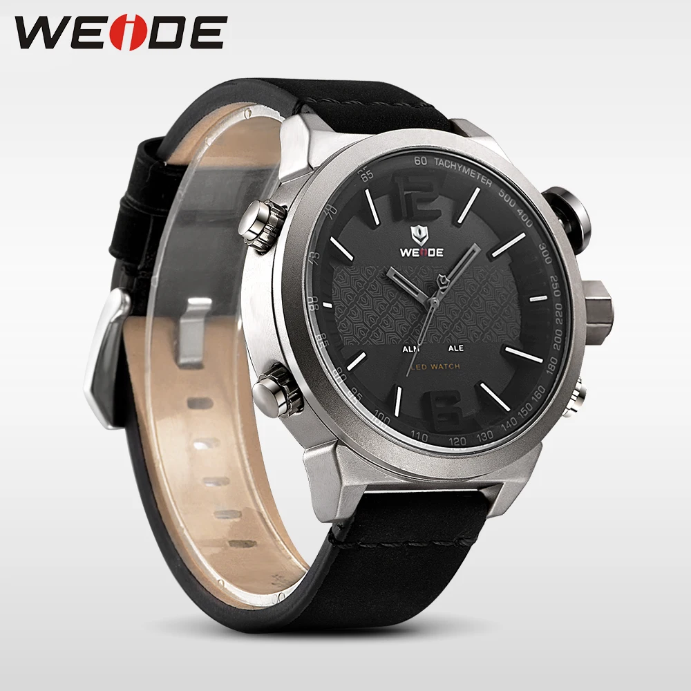 WEIDE Роскошные часы мужские лучший бренд роскошные кожаные спортивные