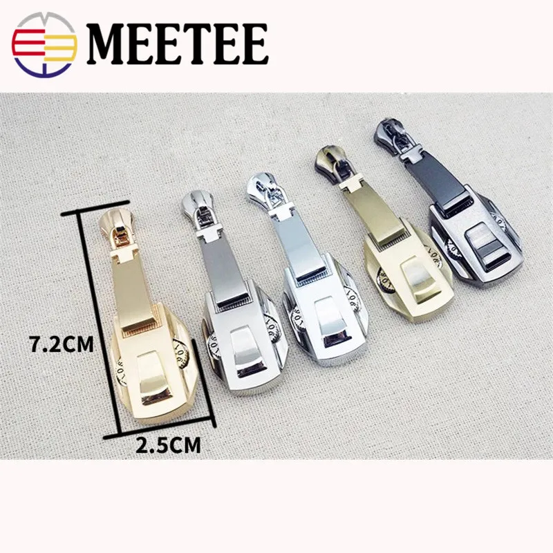 MEETEE 2pcs High-quality zipper lock advanced metal handle luggage hardware accessories No.5 password head ZK579 | Дом и сад