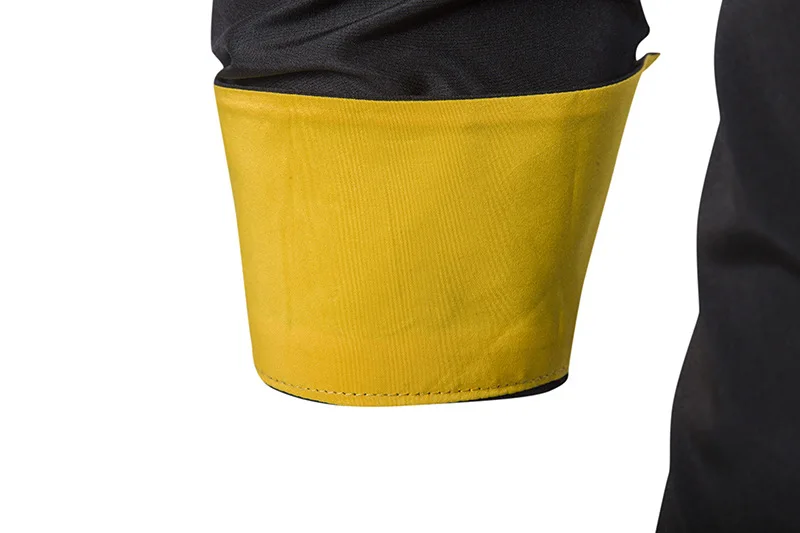 LANBAOSI Новая осень Для мужчин Рубашка Тонкий Встроенная Цвет блок футболки с