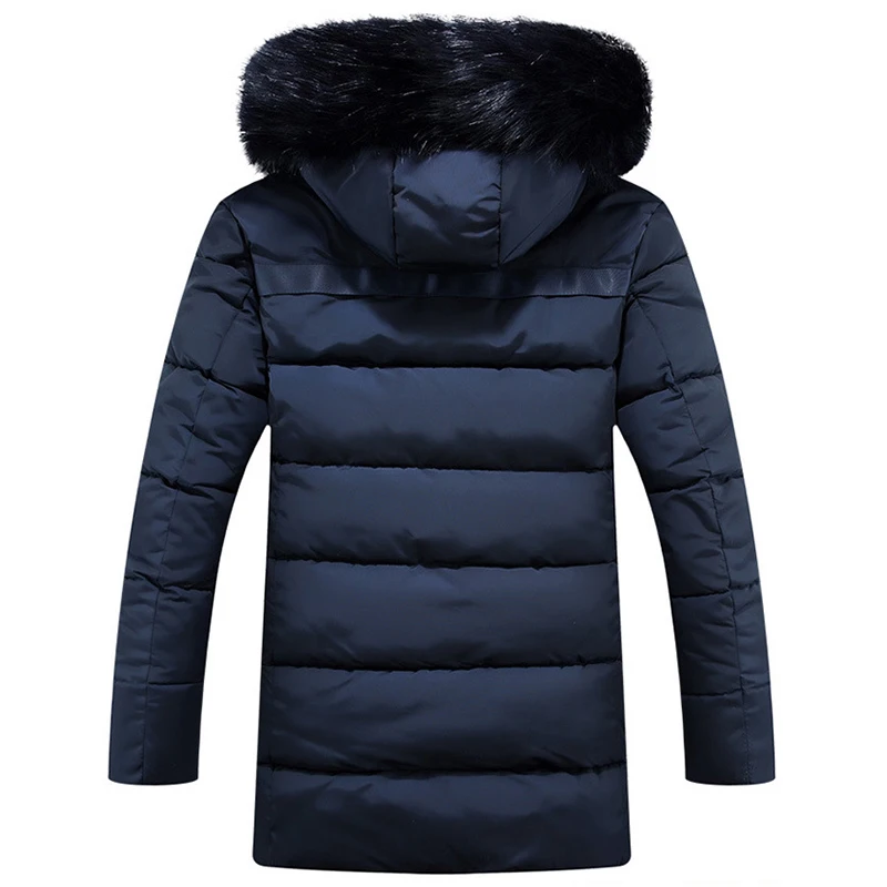Flash Deal Новая Мужская модная зимняя повседневная однотонная парка верхняя одежда
