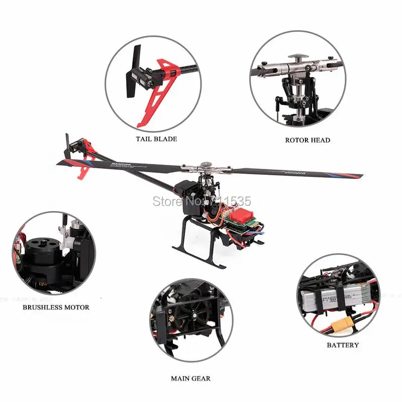Wltoys XK K130-B 2,4G 6CH бесщеточный 3D 6G бесщеточный БНФ Радиоуправляемый вертолет Супер совместимый для FUTABA S-FHSSRTF без передатчика