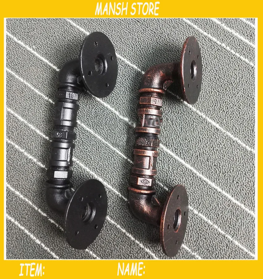 1 шт 3/4 &quotРучка двери трубы с седло фланца Ретро/американский/Промышленный стиль