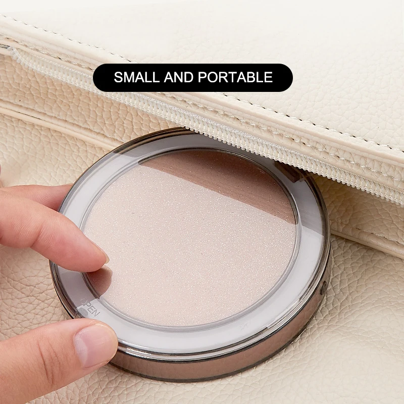 

2019 LED Lighted Mini Makeup Mirror 3X Magnifying Compact Travel Portable Sensing Lighting Makeup Mirror