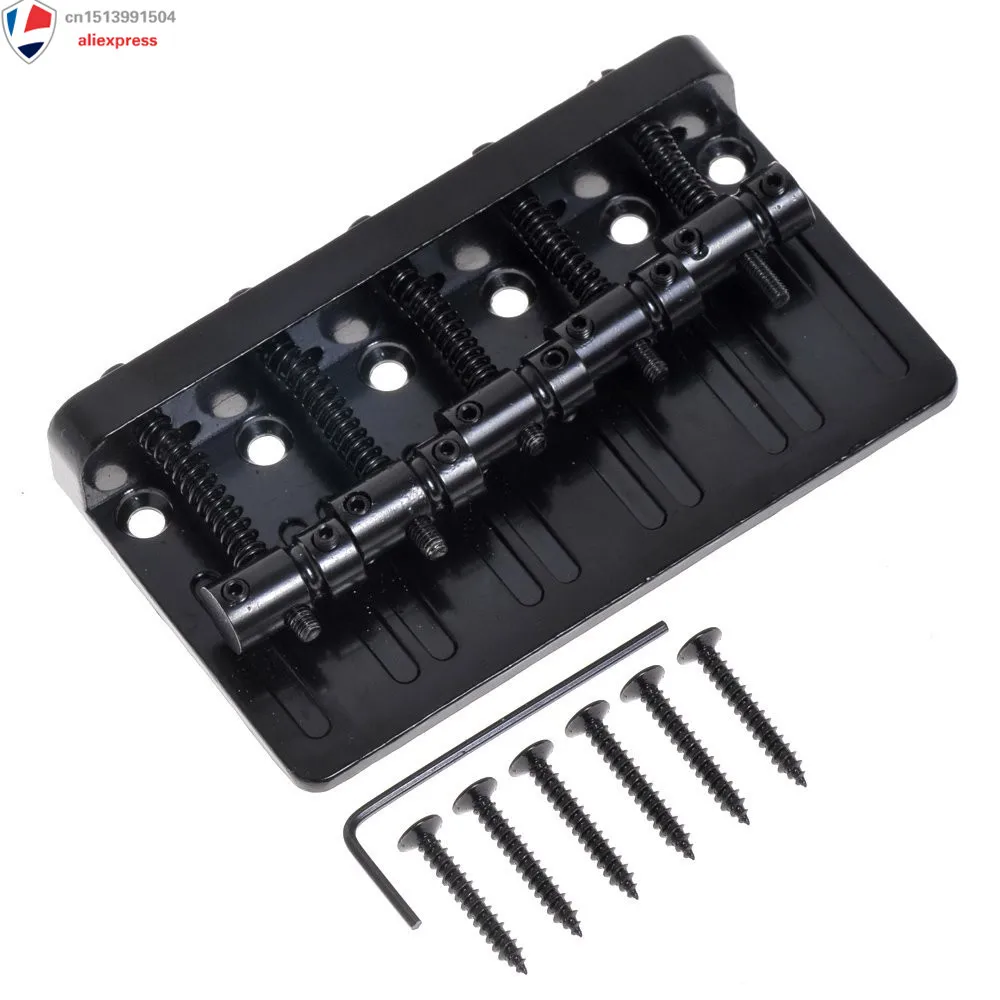 Черные сверхмощные 5 струнные мостовые гитарные части для замены бас-гитары |