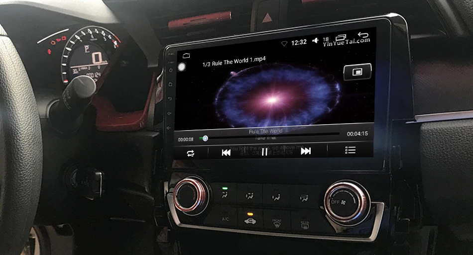 Idoing " 1Din Автомобильный Android 8,0 Радио мультимедийный плеер для Honda Civic 4G+ 64G Восьмиядерный gps навигация и ГЛОНАСС Wifi
