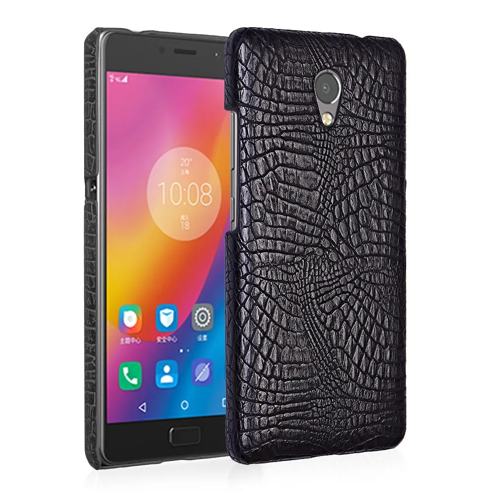 For Lenovo P2 case luxury Crocodile Pattern Pu Leather hard PC Protection Back Phone Cover p 2 p2 5.5 inch |