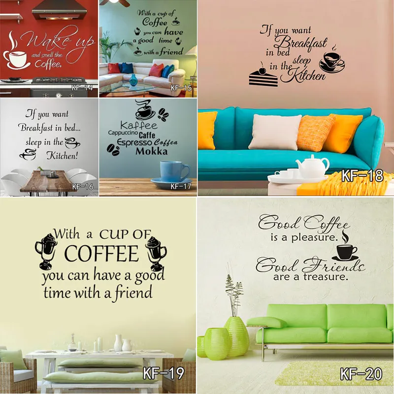 Наклейка для кофейни или офиса|coffee wall stickers|wall stickerstickers for |