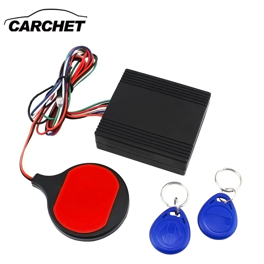 CARCHET Motorcycle Bike Alarm System Scooter Anti-theft Security Remote Control Engine with ID card induction stealth lock | Автомобили и