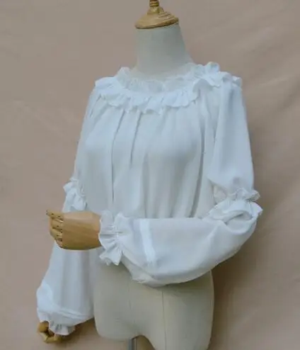 2017 длинный шифоновый топ с рукавами-фонариками плюс размер укороченный