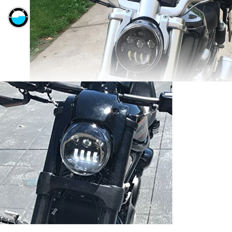 Аксессуары для V ROD светодиодная передняя фара мотоцикла Алюминий Черный фар Mercedes