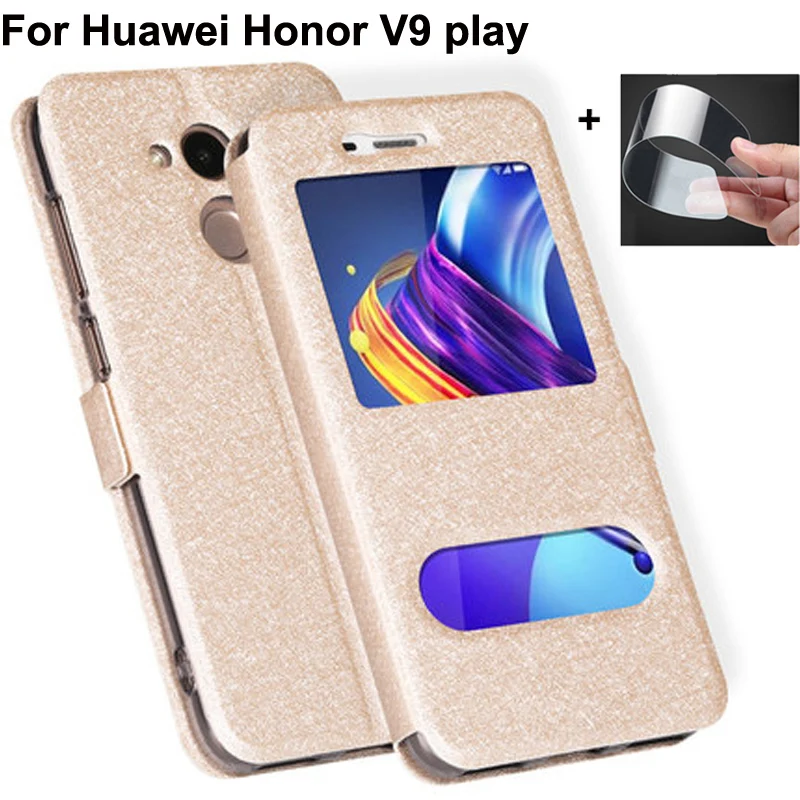 Чехол для Huawei Honor V9 play чехол телефона из искусственной кожи с открытым окном V9play