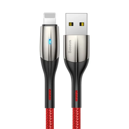 Baseus zn-сплав дизайн освещения usb кабель для iPhone xs max 1 м 2.4A зарядный кабель для iPhone X 8 7 6 plus зарядное устройство USB кабель Se - Цвет: Красный