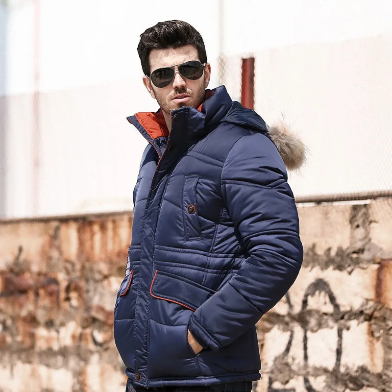 77City Killer Winter Warm Men Outerwear Thick Hooded Fur Collar Parka Male Coats Casual Long Sleeve Tactical for P0052 | Мужская одежда