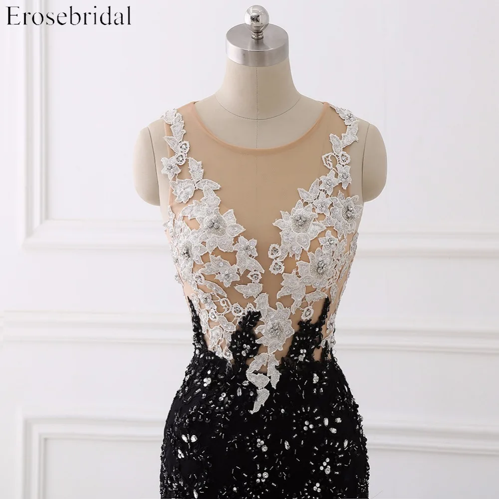 Платье для выпускного вечера Erosebridal с аппликацией в виде Русалочки цвета: белый