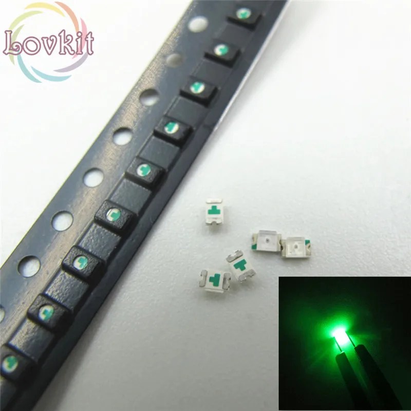 1000 шт 0805 SMD Зеленый светодиод 520 530nm ультра яркий свет Диод Высокое качество SMD/SMT