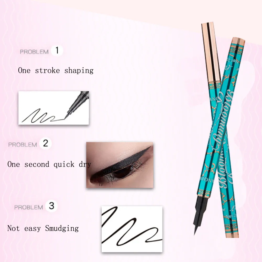 Tricolor Quick-drying Lasting Waterproof Sweatproof Black Eyeliner Pen Lliquid and durable Easy to carry 6.3 | Красота и здоровье