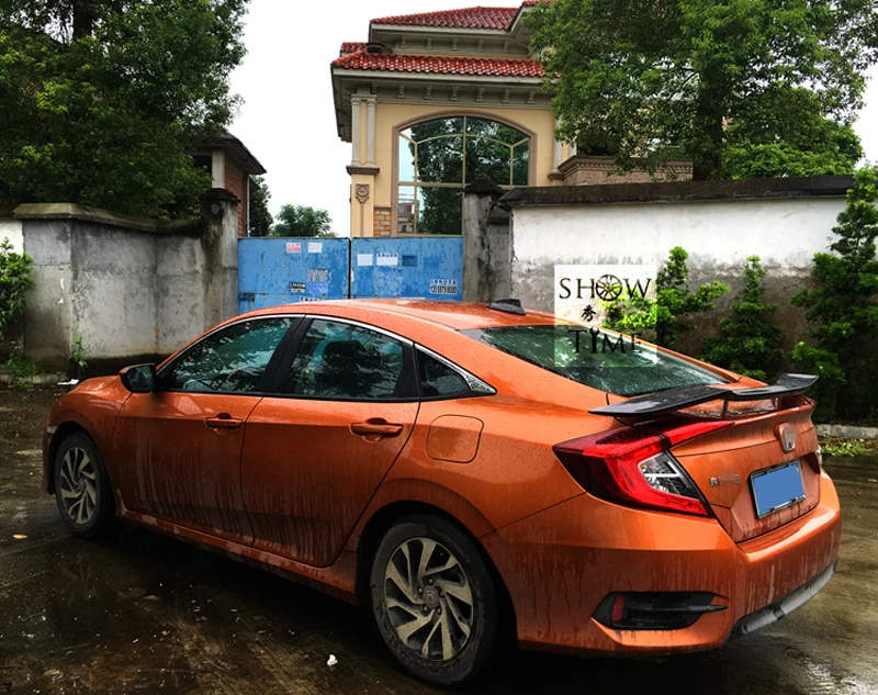 Подходит для Honda Civic спойлер 2016 2017 10 поколения GT стиль Высокое качество Черный