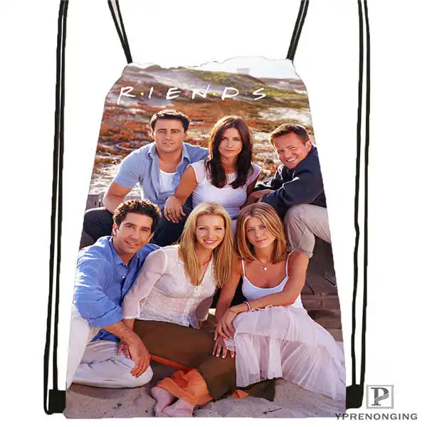 Custom friends Drawstring рюкзак сумка милый рюкзак дети ранец(черная спинка) 31x40 см#2018611-1(7 - Цвет: Drawstring Backpack