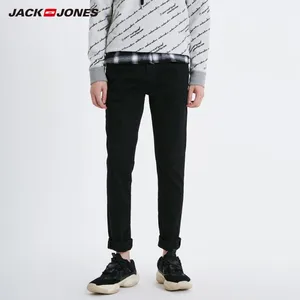 Мужские Стрейчевые джинсы JackJones, черные облегающие джинсы 219232503