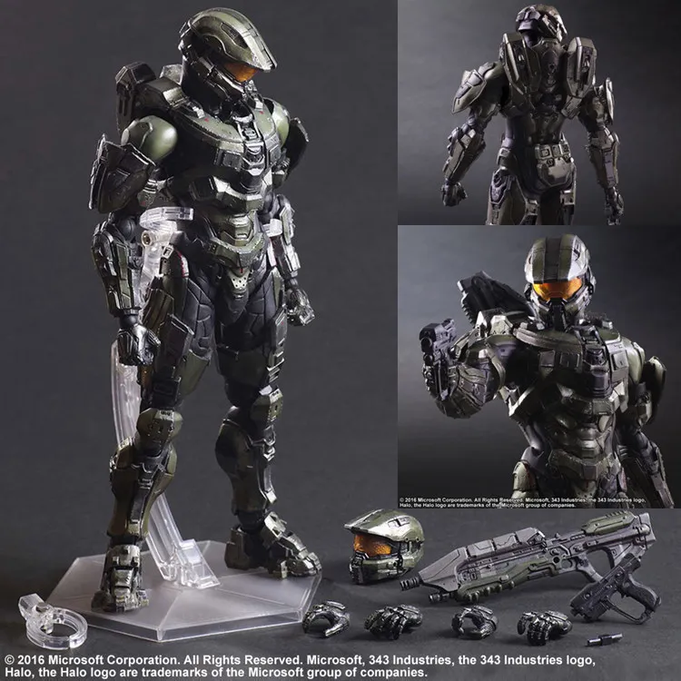 Экшн-фигурка из ПВХ Play Arts KAI HALO 5 стражи No.1 Коллекционная модель игрушки 26 см |
